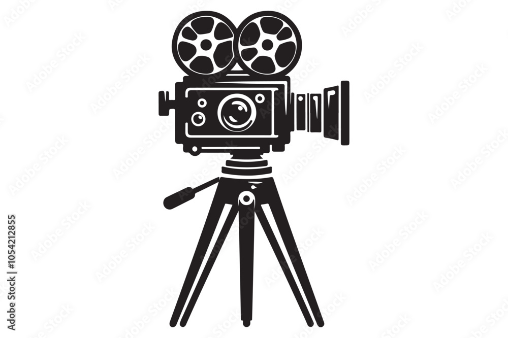 Obraz premium Vintage movie Film camera retro 12.eps