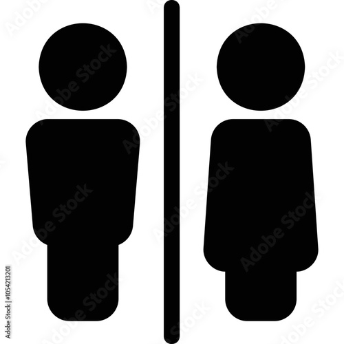 Simple vector icon designation male, female