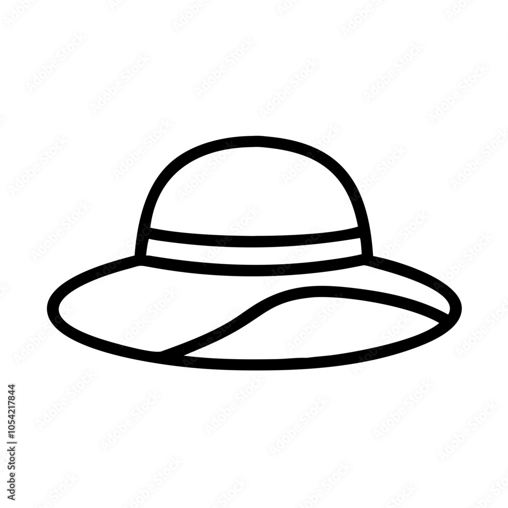 Stylish Sun Hat Icon Stylish Sun Hat Icon