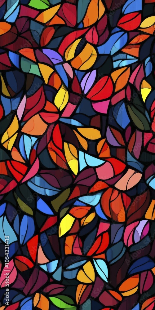 Colorful Stained Glass Abstract Pattern Art Design Colorful Stained Glass Abstract Pattern Art Design