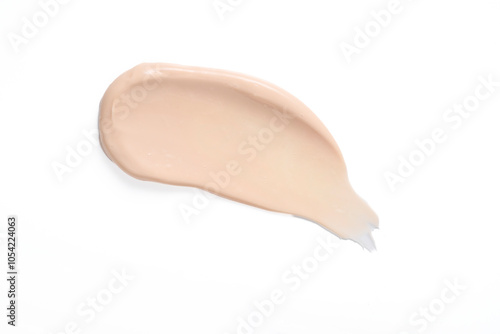 cosmetic smears of creamy texture on a white background