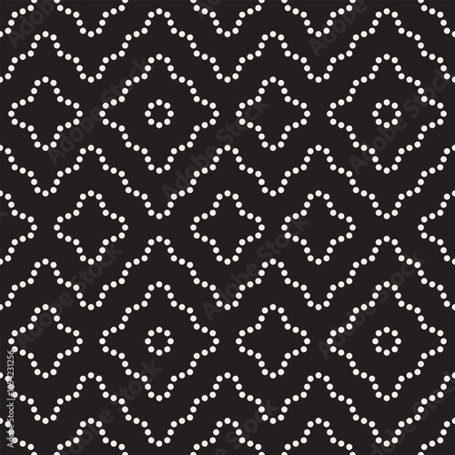 Obraz na płótnie Vector seamless pattern. Repeating geometric elements. Stylish monochrome background design. w salonie