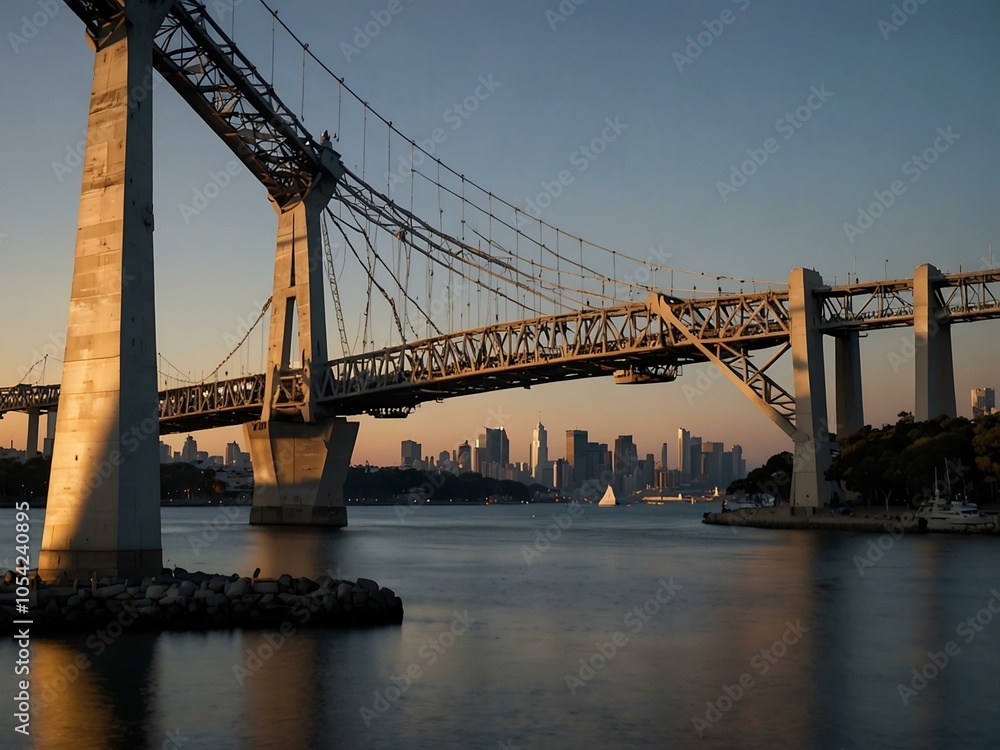 Obraz premium City harbor bridge.