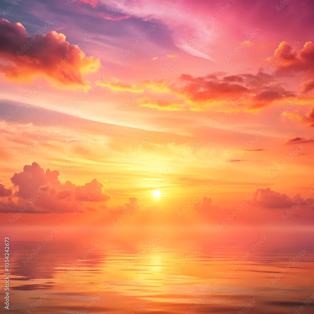 Fototapeta premium A Soft, Dreamy Blend of Warm Pastels