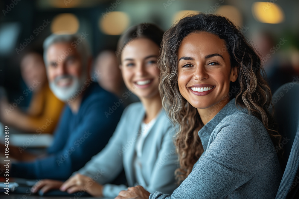 diverse business people sitting and standing in an office diverse business people sitting and standing in an office