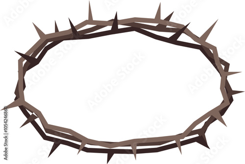 Crown of thorns symbolizing the suffering, sacrifice, and crucifixion of jesus christ, a poignant symbol of christianity