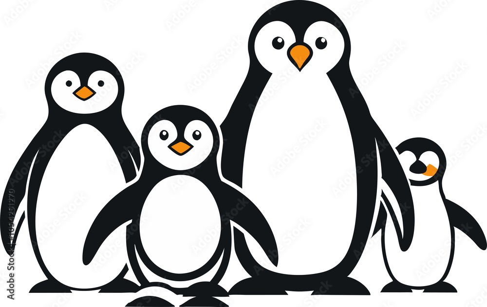 Fototapeta premium penguins on the beach