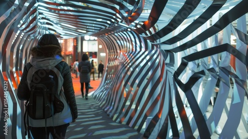 A maze of interactive installations and 3D displays capturing the attention of passersby. photo