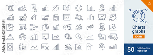 Charts icons Pixel perfect. solution, infographics, finance, ...	
