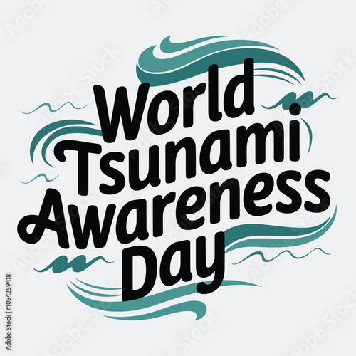 A Simple Typography of World Tsunami Awareness Day.