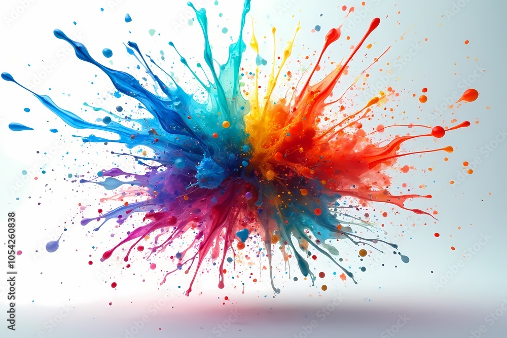 Naklejka premium colorful splashes