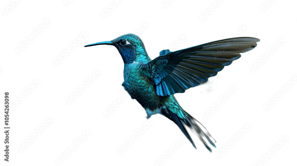 Fototapeta premium California bird flying on transparent background.