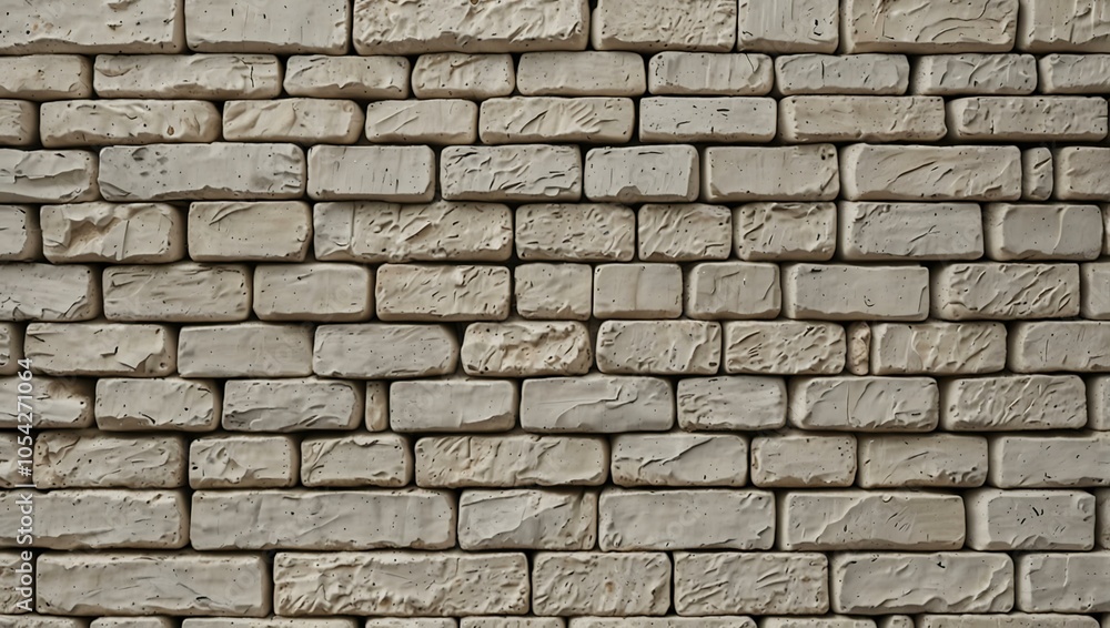 Fototapeta premium Seamless white brick stone wall texture.