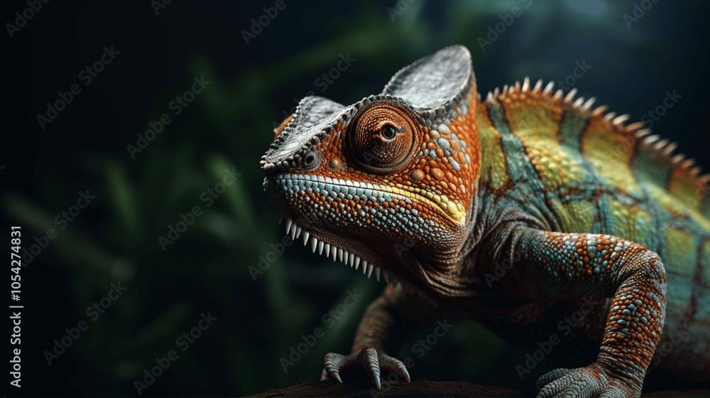 Obraz premium Chameleon closeup