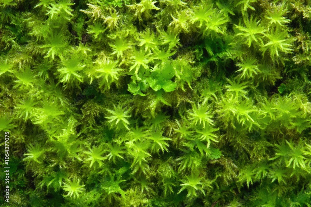 Close-Up of Forest Moss Ecosystem Close-Up of Forest Moss Ecosystem