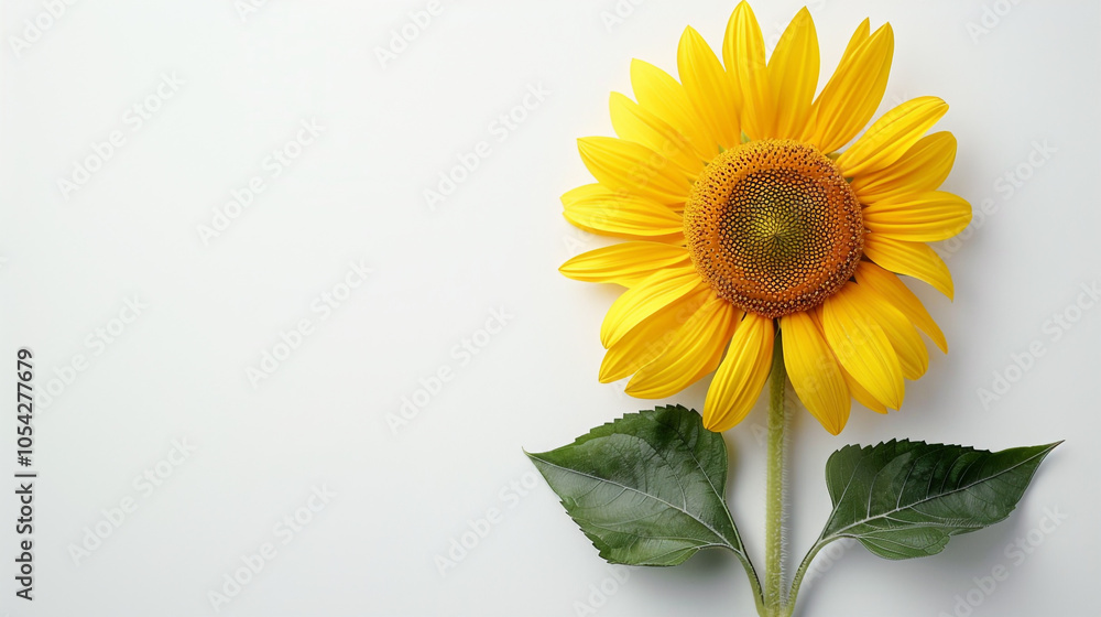 Naklejka premium Minimalist Sunflower Design in Aesthetic Setting