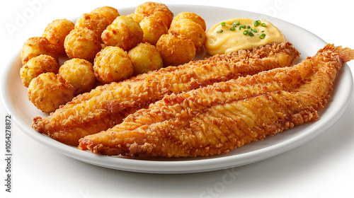Crispy Fried Catfish with Hush Puppies Platter
