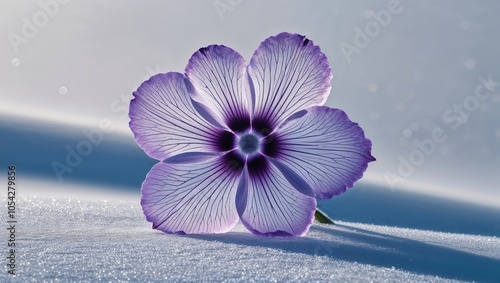 flower on snow