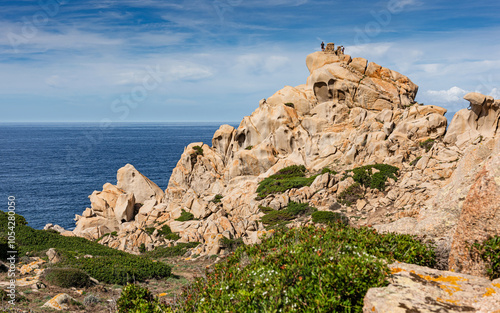 Spectacular, huge rock formations of Capo Testa, near Santa Teresa di Gallura, on the Strait of Bonifacio, Sardinia, Italy. photo