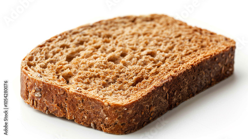 Freshly sliced whole wheat bread on wooden cutting board