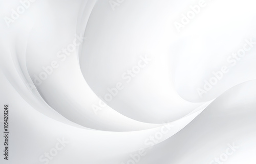 Wallpaper Mural Soft white abstract background with smooth curves and gentle waves, creating serene and calming atmosphere Torontodigital.ca