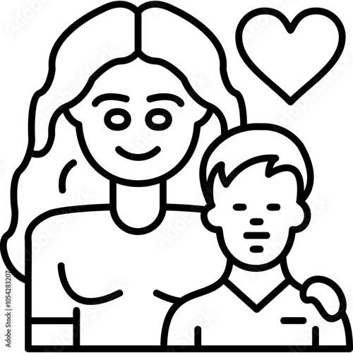 Mother And Son Icon
