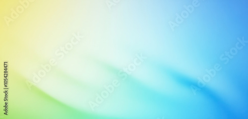 Soft gradient background in yellow, green, and blue hues, creating calming atmosphere. Ideal for design projects or as wallpaper