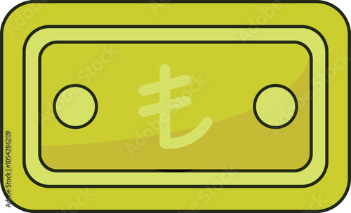 Turkish Lira Note Icon Currency Finance Illustration