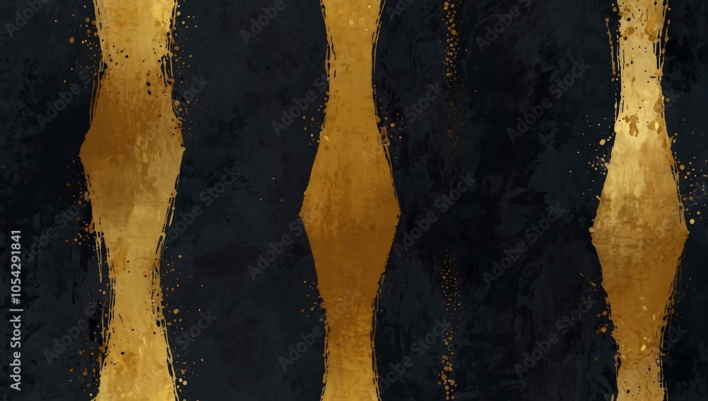Elegant painted pattern with vibrant gold accents. Elegant painted pattern with vibrant gold accents.
