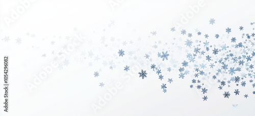 Wallpaper Mural Snowflakes gently falling in serene winter landscape, creating magical atmosphere. delicate blue snowflakes contrast beautifully against soft white background Torontodigital.ca