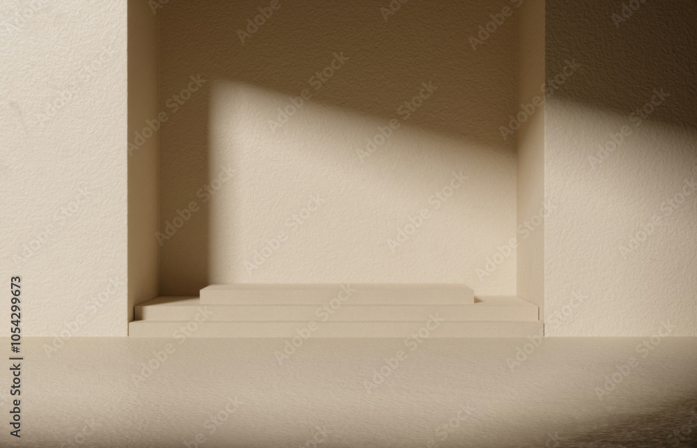 Fototapeta premium Product Podium - Beige Background
