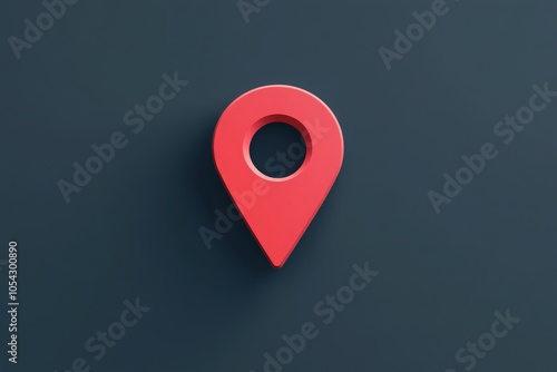 This design showcases a simple, clean red location pin against a dark background. It symbolizes navigation and location marking, perfect for maps and travel applications. Free Download This design showcases a simple, clean red location pin against a dark background. It symbolizes navigation and location marking, perfect for maps and travel applications. - GFXLoad