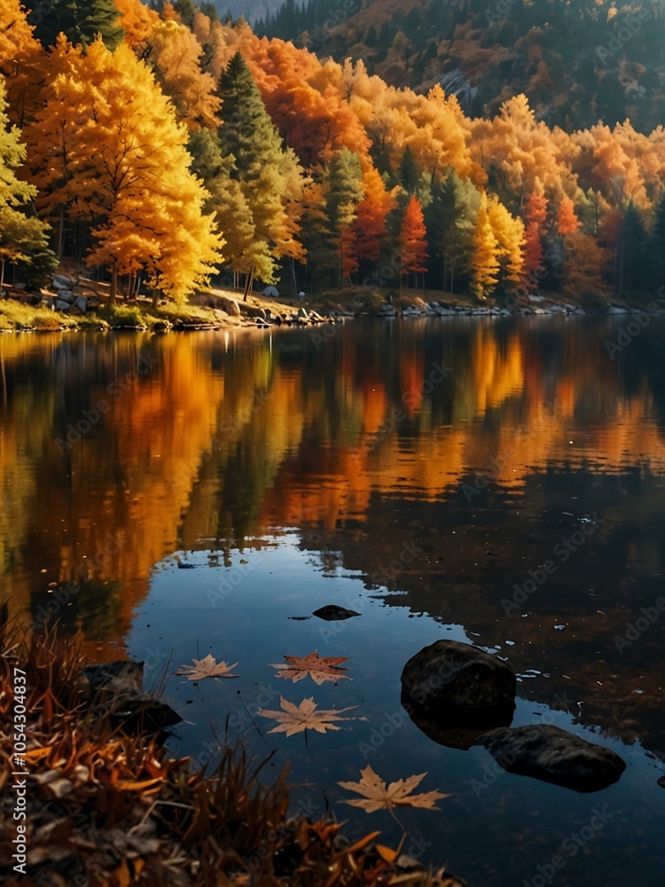 Obraz premium Stunning autumn scenery showcasing endless creativity.