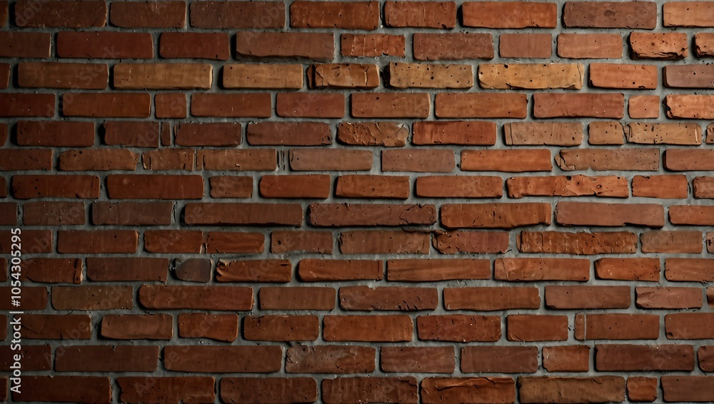 Naklejka premium Textured red brick wall background, ideal for construction and interior design.