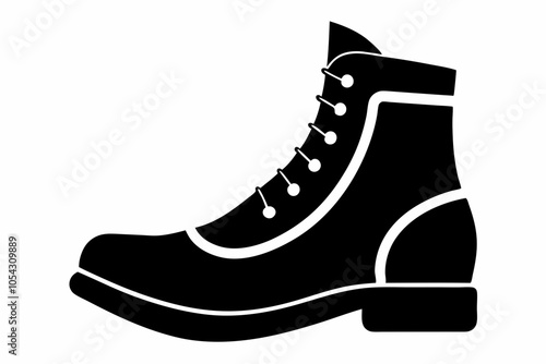 Wallpaper Mural 
Drill Team Boot Silhouette, Drill Team Boot icon Vector, Boots Clipart Vector
 Torontodigital.ca