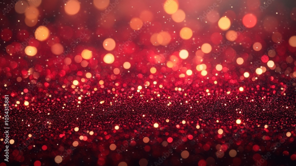 Elegant Red and Gold Glitter Sparkle Background with Soft Focus Perfect for Festive Designs and Celebrations Elegant Red and Gold Glitter Sparkle Background with Soft Focus Perfect for Festive Designs and Celebrations