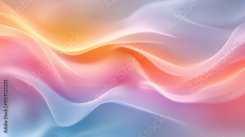 Wallpaper Mural Abstract Pastel Gradient Waves Torontodigital.ca