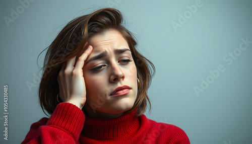 Feeling lonely, having depressed and anxiety isolated with white highlights, png photo