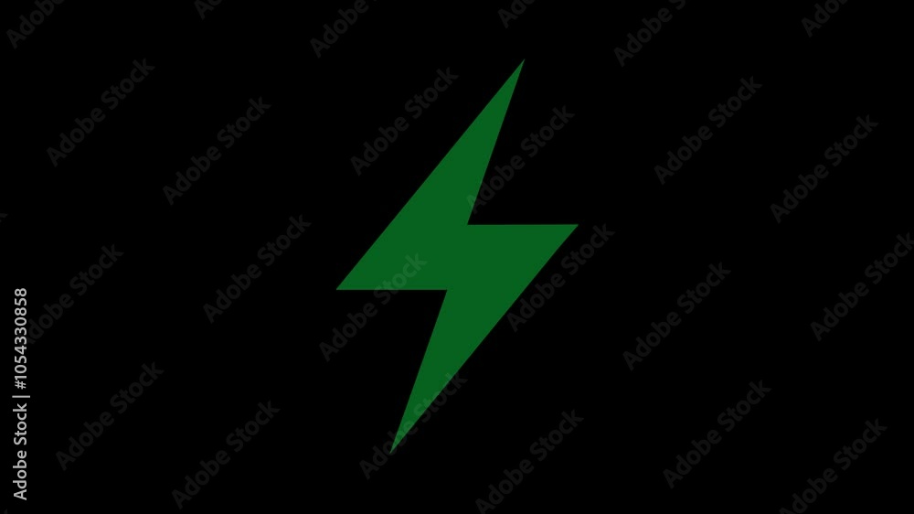 green Charging icon: a simple animation of the charging process on black background green Charging icon: a simple animation of the charging process on black background