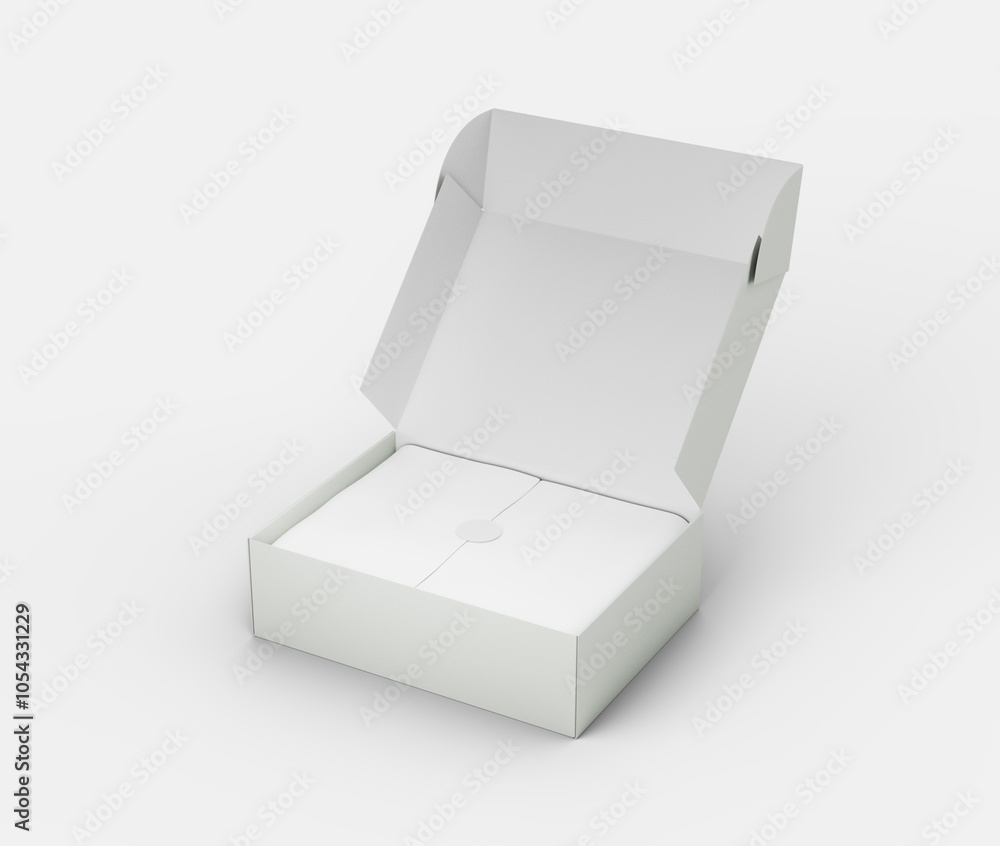 A Sleek White Open Rectangular Jewelry Box With Smooth Edges Showcasing Elegance 3d Illustration A Sleek White Open Rectangular Jewelry Box With Smooth Edges Showcasing Elegance 3d Illustration