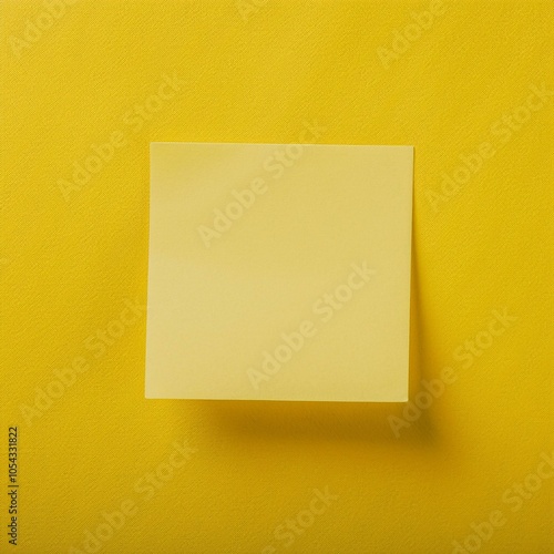 Yellow Sticky Note on Yellow Background