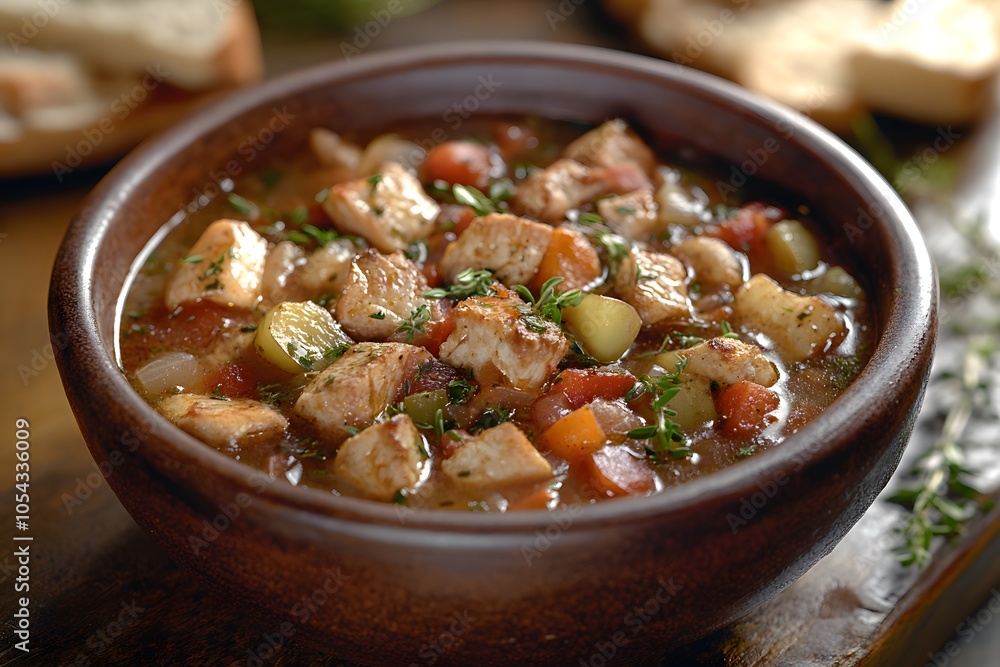 Hearty stew with vegetables and meat Hearty stew with vegetables and meat
