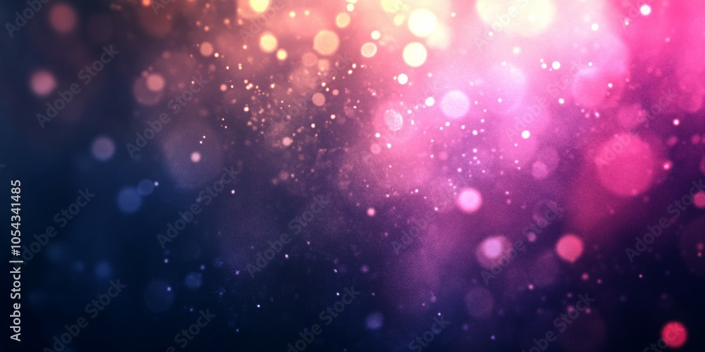 A captivating display of pink and purple bokeh lights scattered across a dark, blurred background A captivating display of pink and purple bokeh lights scattered across a dark, blurred background