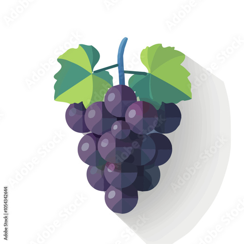 grape clip art cute cartoon transparent background, Cute purple grape icon vector illustration. Grapes Icons purple Background Flat Style Print Web Design sweet grape. Suitable for decoration, sticker
