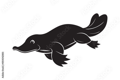 Platypus Silhouette Vector bundle , Platypus Silhouette  photo