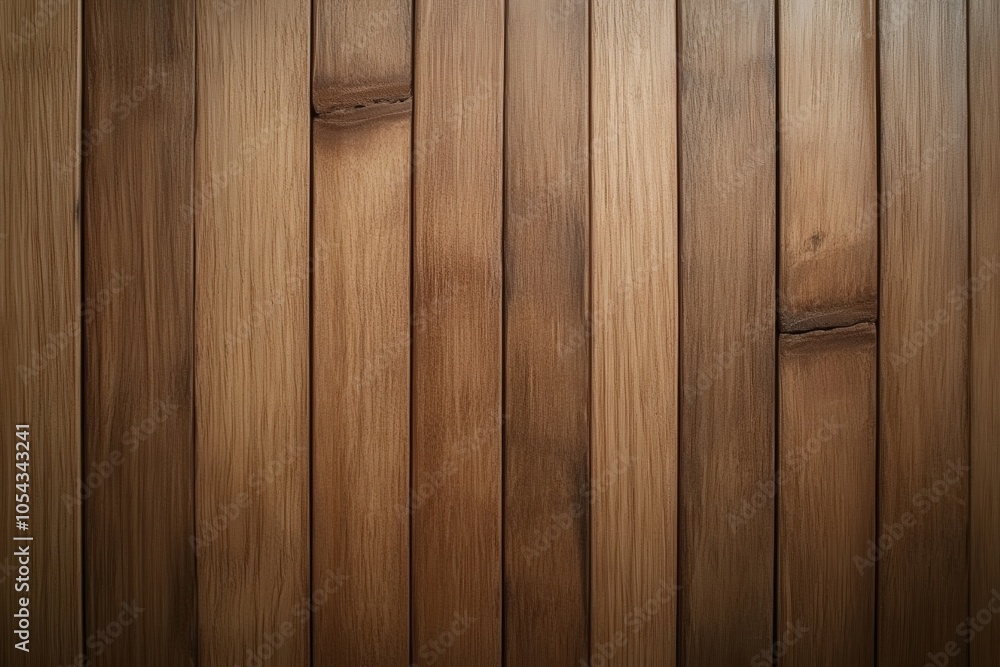 Obraz premium Bamboo fence background adds warm tones to outdoor beauty