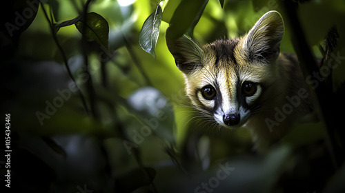 The Adaptable Common Genet: A Journey Through Its Forest Domain photo