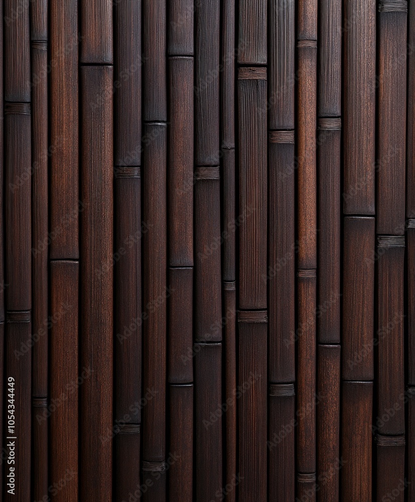 Fototapeta premium Bamboo fence providing a natural backdrop for outdoor settings