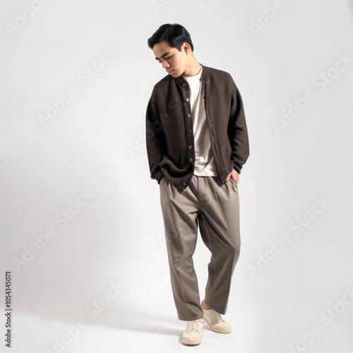 Guy in a suit on a white background 