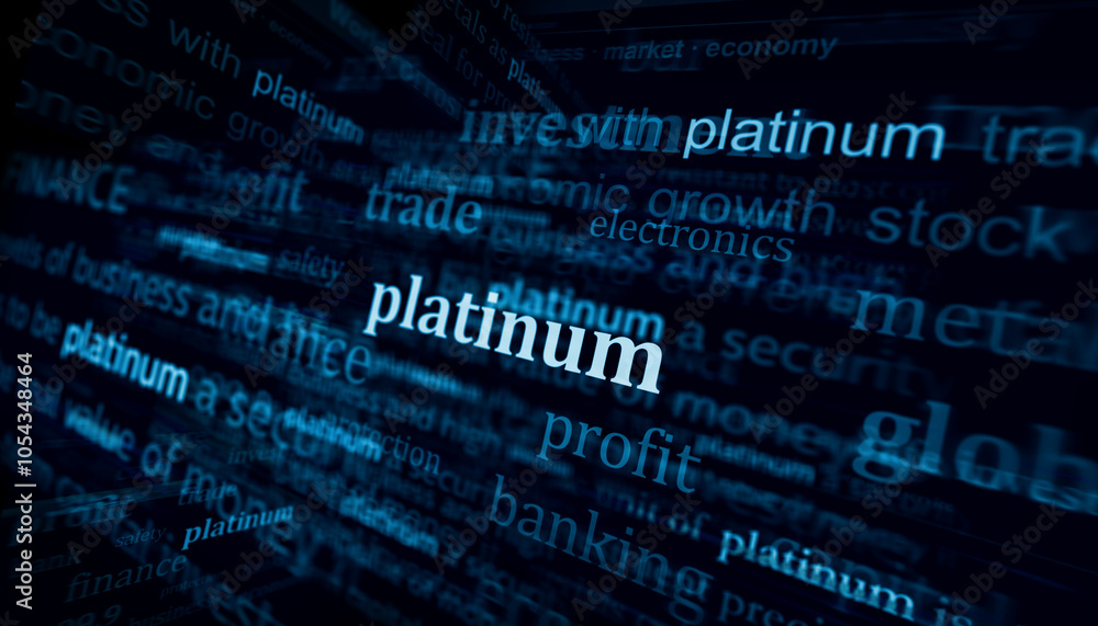 Platinum headline titles media 3d illustration Platinum headline titles media 3d illustration